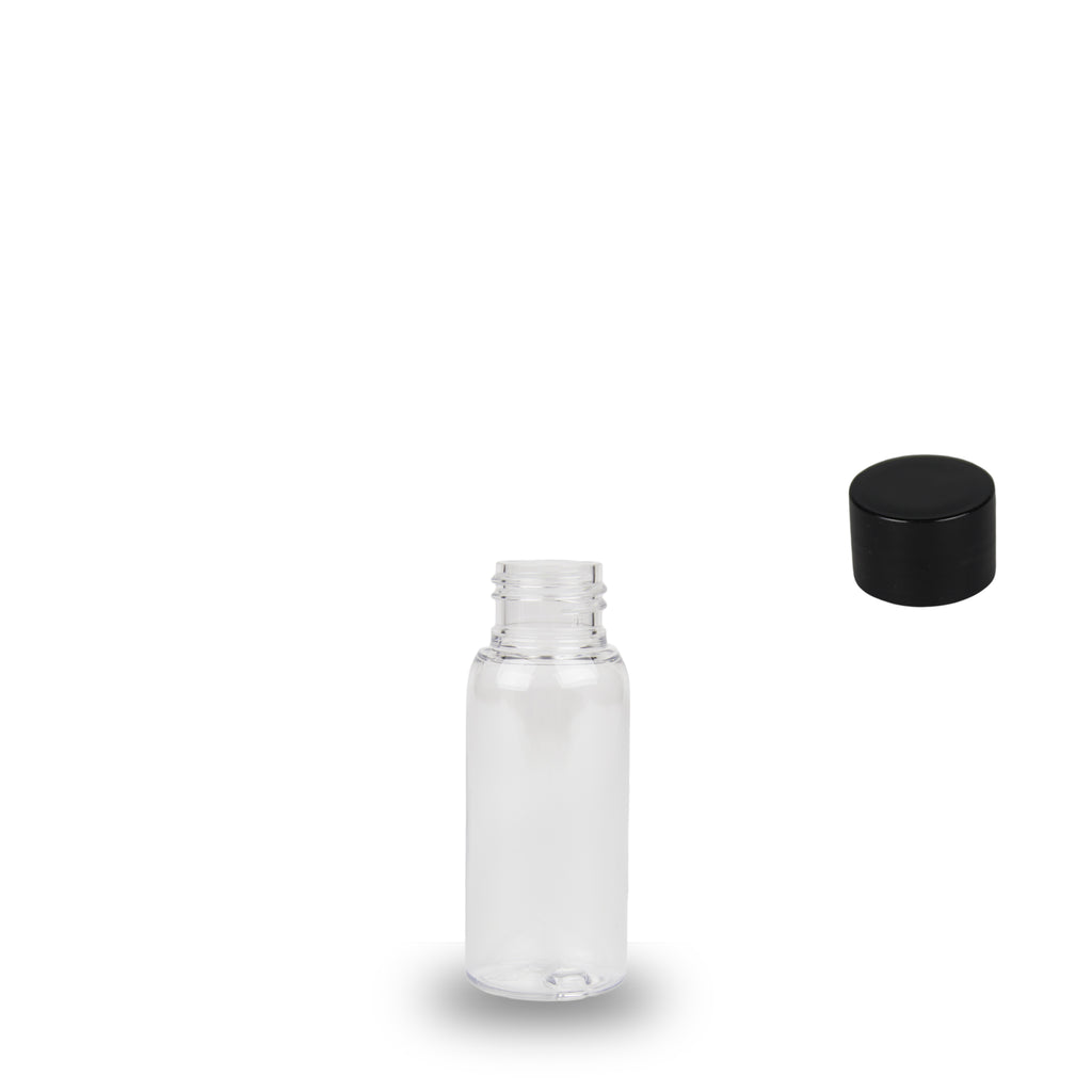 50ml Plastic Bottle PET - 'Tall Boston' - (Screw Cap) - 24mm (24/410