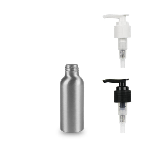 Aluminium Bottle - (Lotion Pump) - 100ml - 24mm (24/410)