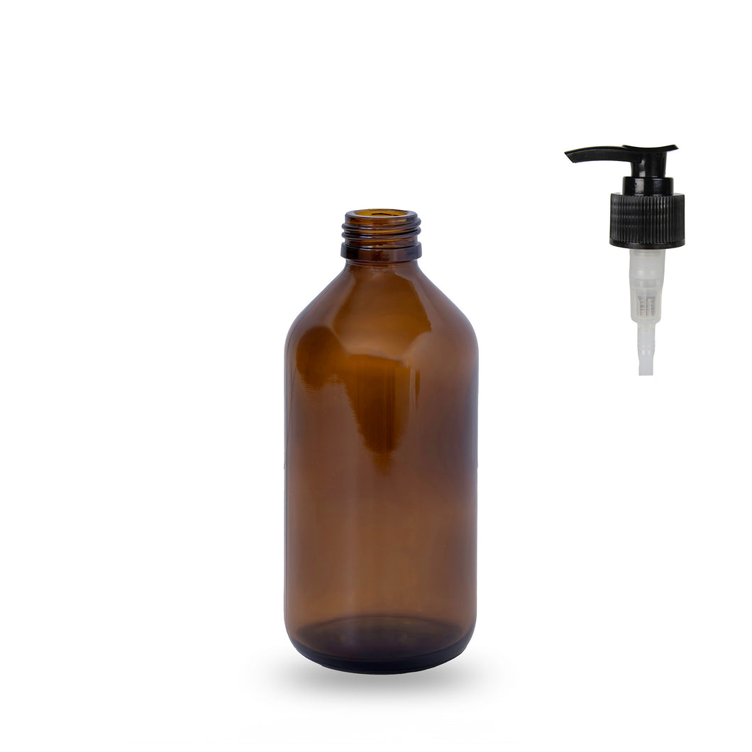 200ml-Glass-Bottle-Black-Lotion-Pump