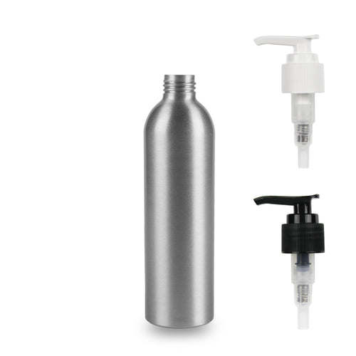 Aluminium Bottle - (Lotion Pump) - 250ml - 24mm (24/410)