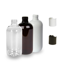 Plastic Bottle rPET - 'Squat Boston' - 250ml - (Disc Top) - 24mm (24/410)