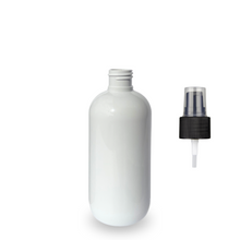 White Plastic Bottle rPET - 'Squat Boston' - 250ml - 24mm (24/410)