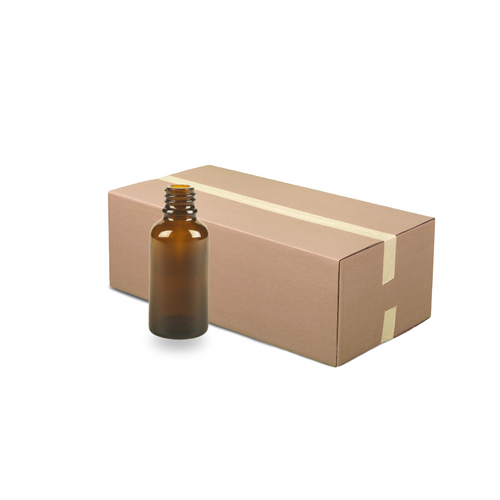 Amber Glass Bottle - 30ml - 18mm (Full Slab of 110)