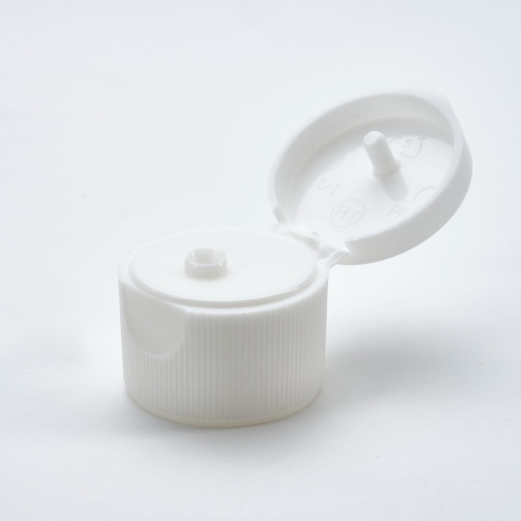 White Flip Top Cap - Ribbed - 24mm (24/410) - Bulk Pricing – Craft 360