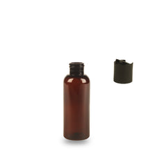 Amber Recycled Plastic Bottle rPET - 'Tall Boston' - 100ml - 24mm (24/410)