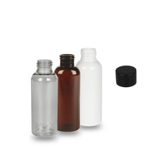 Recycled Plastic Bottle rPET - 'Tall Boston' - 100ml - (Screw Cap) - 24mm (24/410)