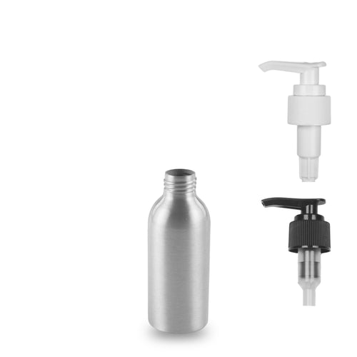 Aluminium Bottle - (Lotion Pump) - 125ml - 24mm (24/410)