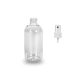 Plastic Bottle rPET - 'Squat Boston' - 250ml - (Atomiser/Spritzer) - 24mm (24/410)