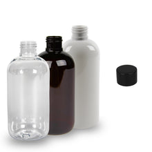 Plastic Bottle rPET - 'Squat Boston' - 250ml - (Screw Cap) - 24mm (24/410)