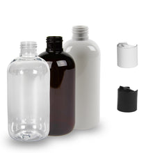 Plastic Bottle rPET - 'Squat Boston' - 250ml - (Disc Top) - 24mm (24/410)