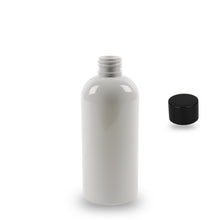 White Plastic Bottle rPET - 'Squat Boston' - 250ml - 24mm (24/410)