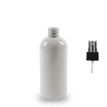 White Plastic Bottle rPET - 'Squat Boston' - 250ml - 24mm (24/410)