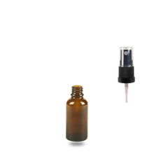 Amber Glass Bottle - Black Fine Mist Spray Atomiser