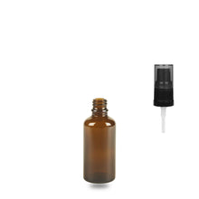 Amber Glass Bottle - (Serum / Gel Pump) - 50ml - 18mm