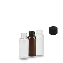 Plastic Bottle PET - 'Tall Boston' - 50ml - (Screw Cap) - 24mm (24/410)