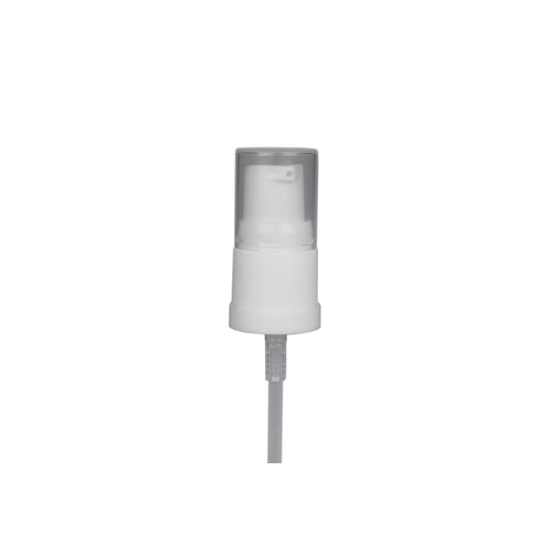 White Serum/Gel Pump - Ribbed - 18mm - SPR-18W1